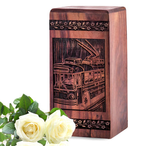 Unique Wooden Bus Cremation Urn for Ashes - Memorial Design