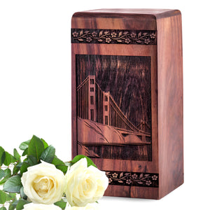 golden-bridge Urn Size 5(H)x3(W)x3(L)Inches