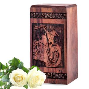 Wooden Bike Urn Box for Ashes - Thoughtful Keepsake