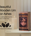Handcrafted Wooden Mermaid Rock Cremation Urn for Ashes