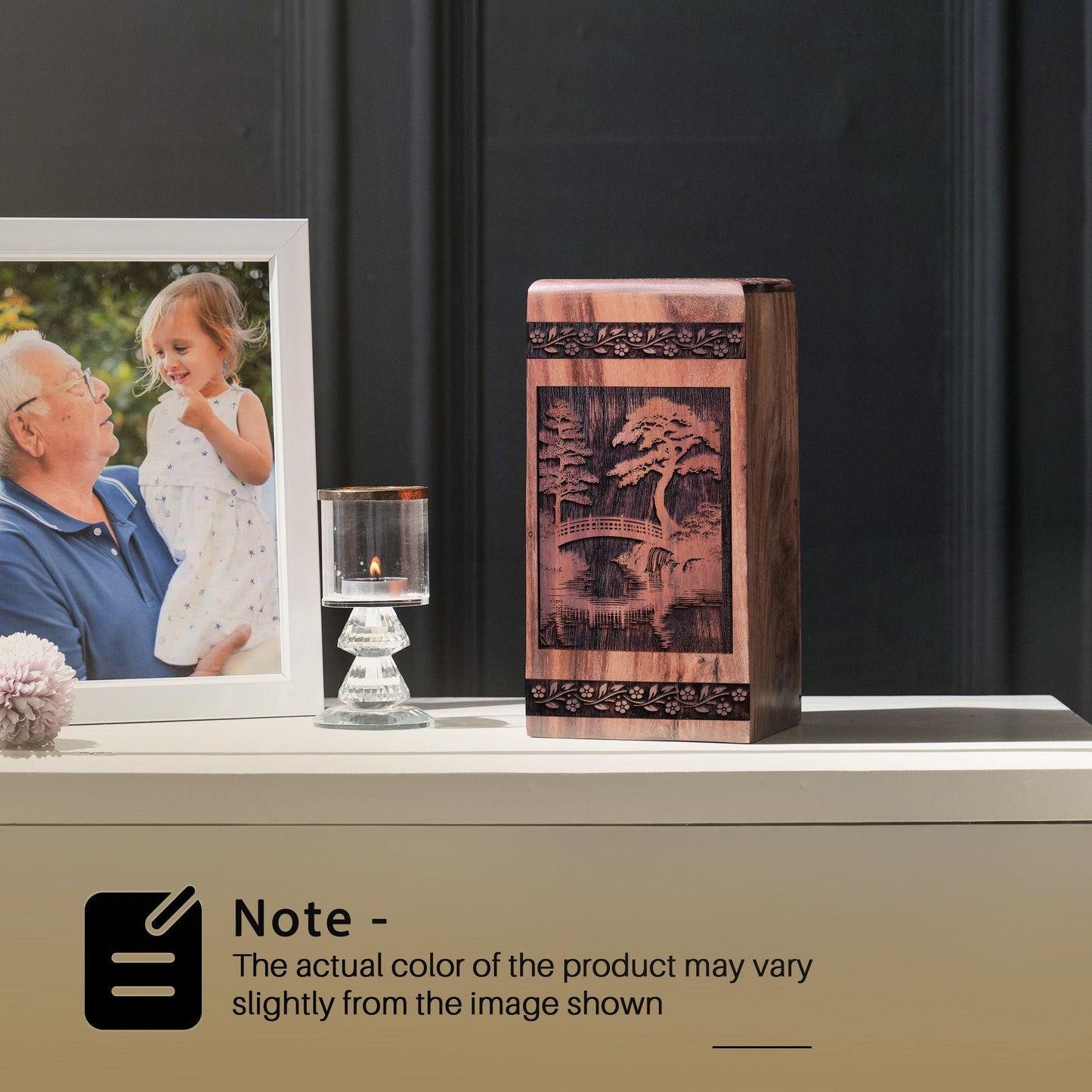 Handcrafted Wooden Bridge Urn for Ashes - Lasting Memorial