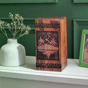 mountain Urn Size 14(H)x7.5(W)x7.5(L)Inches