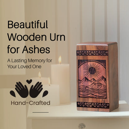 mountain Urn Size 10 Inch 10”(H) x 5.5”(W) x 5.5”(L)