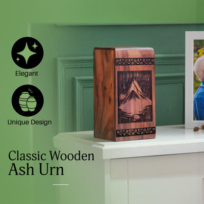 mountain Urn Size 11.25 Inch 11.25”(H) x 6.25”(W) x 6.25”(L)