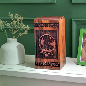 man Urn Size 14(H)x7.5(W)x7.5(L)Inches