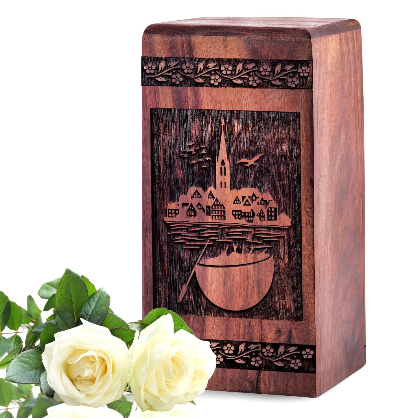 Handcrafted Wooden Historic Urn for Ashes - Eternal Tribute
