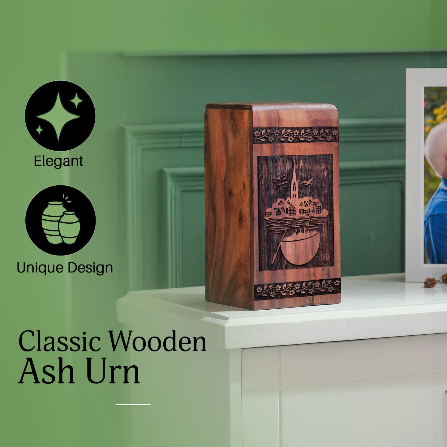 historic Urn Size 11.25 Inch 11.25”(H) x 6.25”(W) x 6.25”(L)