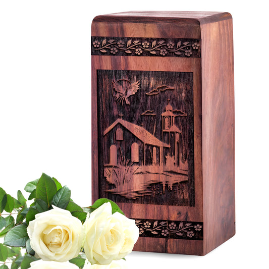 house Urn Size 5 Inch 5”(H) x 3”(W) x 3”(L)