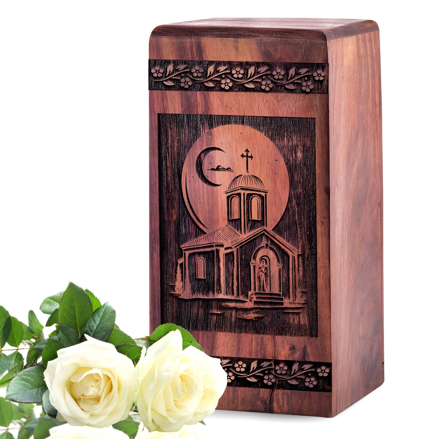 Unique Wooden House Cremation Urn for Ashes - Thoughtful Design