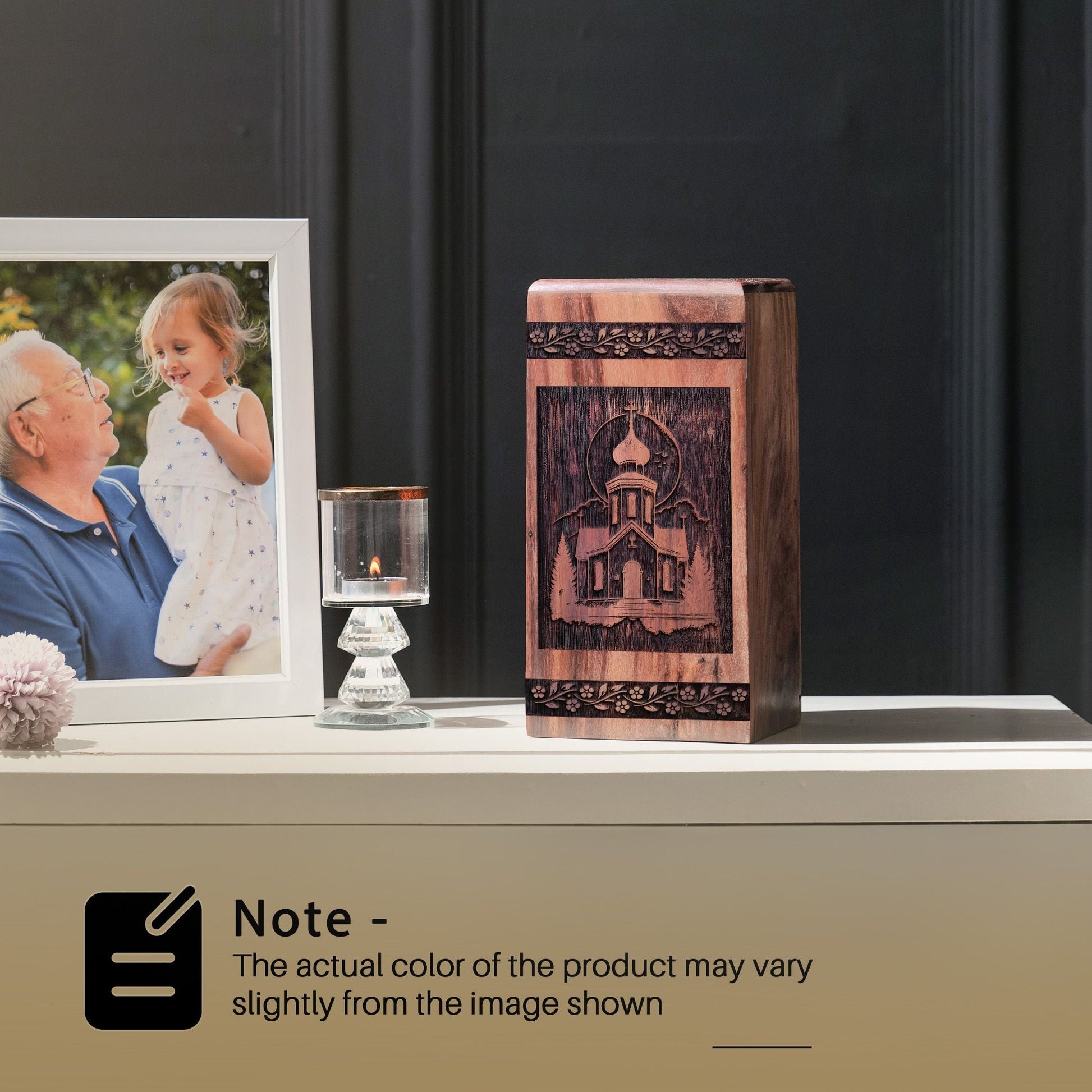 Handcrafted Wooden Church Urn for Ashes - Eternal Tribute