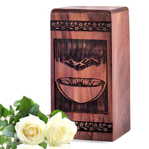 Wooden Forest Urn Box for Ashes - Thoughtful Memorial