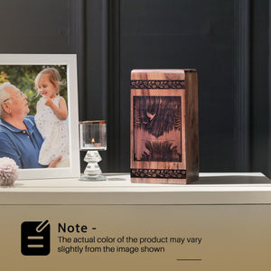 Unique Wooden Forest Cremation Urn for Ashes - Memorial Keepsake