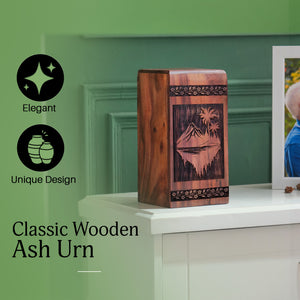 mountain Urn Size 11.25(H)x6.25(W)x6.25(L)Inches