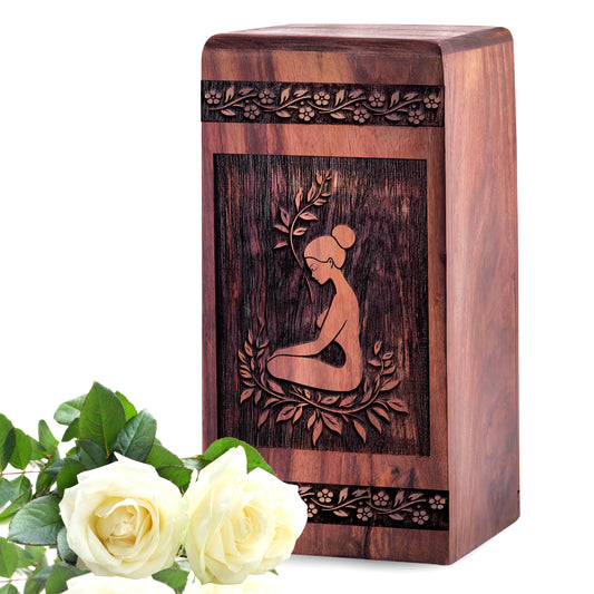 yoga Urn Size 5 Inch 5”(H) x 3”(W) x 3”(L)