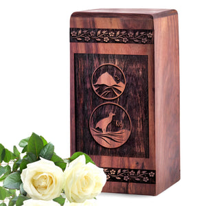 Handcrafted Wooden Mountain Urn for Ashes - Timeless Tribute