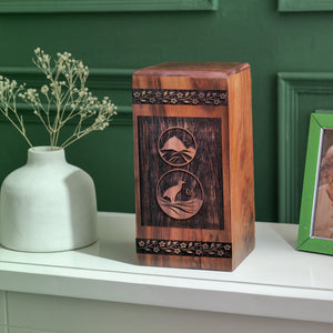mountain Urn Size 14(H)x7.5(W)x7.5(L)Inches