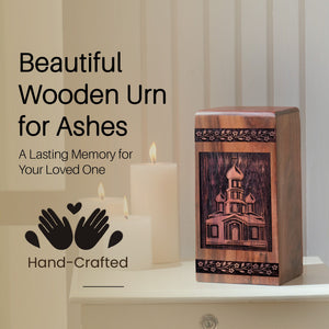 Unique Wooden Sameba Cremation Urn for Ashes - Memorial Tribute