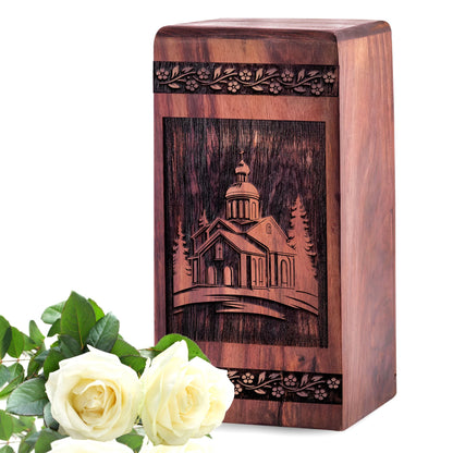 Handmade Wooden Sameba Urn for Ashes - Lasting Memorial