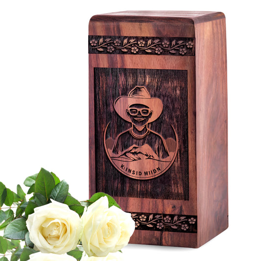 man Urn Size 5 Inch 5”(H) x 3”(W) x 3”(L)