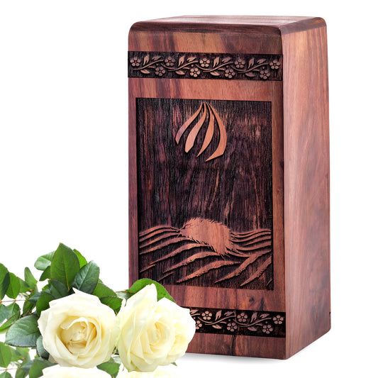 logo Urn Size 5 Inch 5”(H) x 3”(W) x 3”(L)