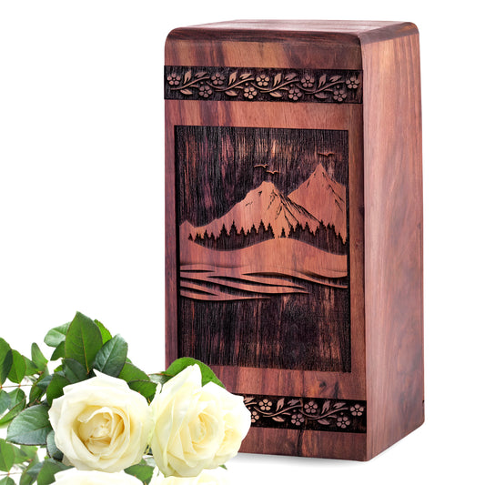 mountain Urn Size 5 Inch 5”(H) x 3”(W) x 3”(L)