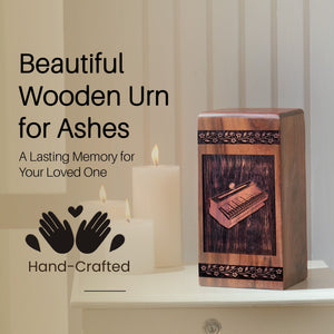 Unique Wooden Piano Cremation Urn for Ashes - Memorial Tribute