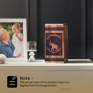 Handcrafted Wooden Elephant Urn for Ashes - Eternal Tribute