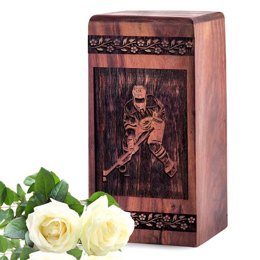 hockey Urn Size 5 Inch 5”(H) x 3”(W) x 3”(L)