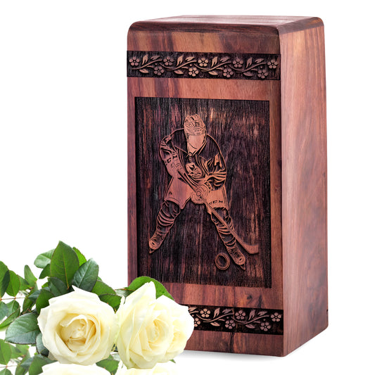hockey Urn Size 5 Inch 5”(H) x 3”(W) x 3”(L)