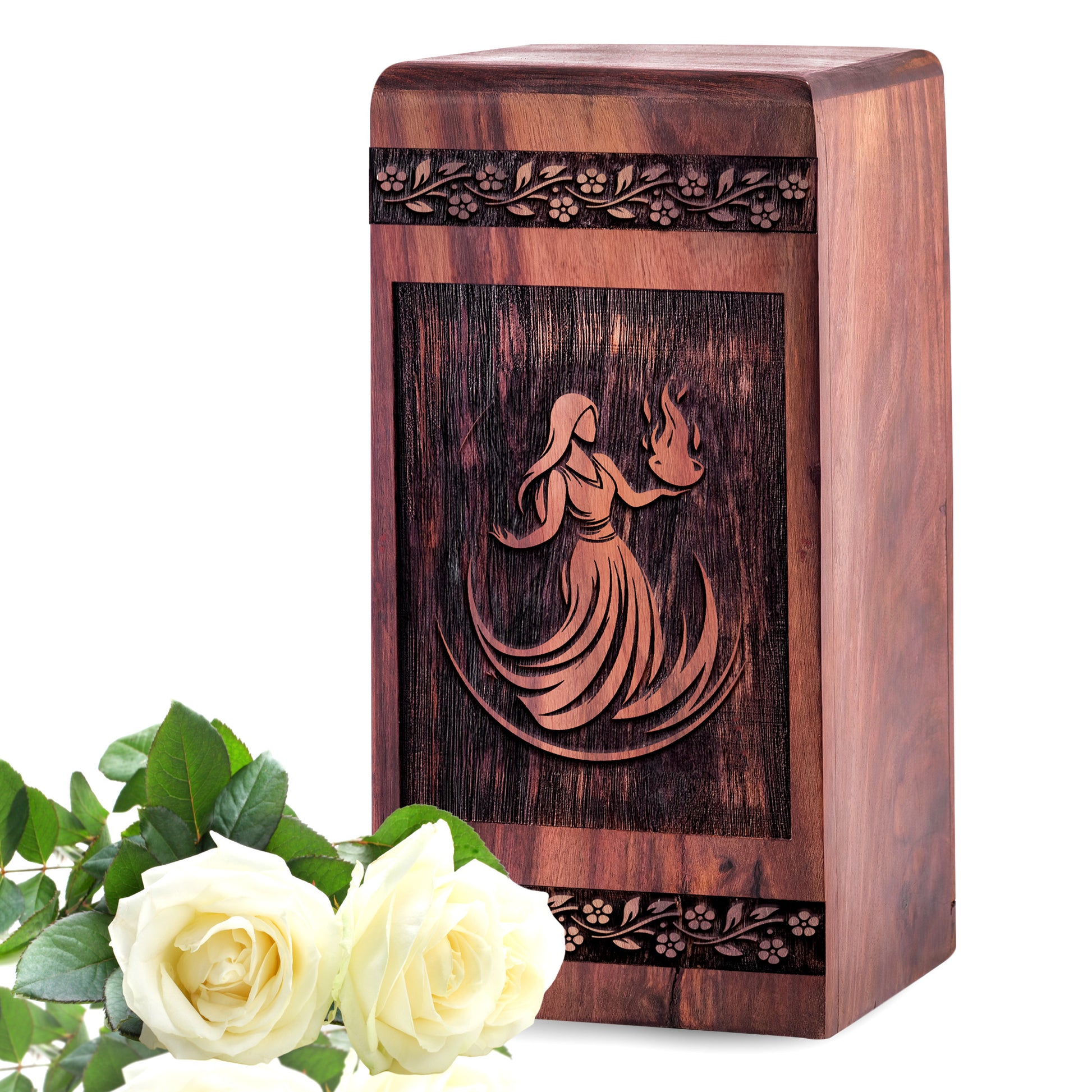 female dancing Urn Size 5 Inch 5”(H) x 3”(W) x 3”(L)
