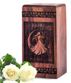 Unique Wooden Female Dancing Cremation Urn for Ashes - Memorial Keepsake