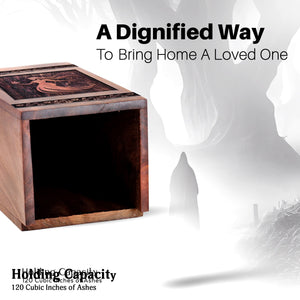 Wooden Female Dancing Urn Box for Ashes - Thoughtful Memorial