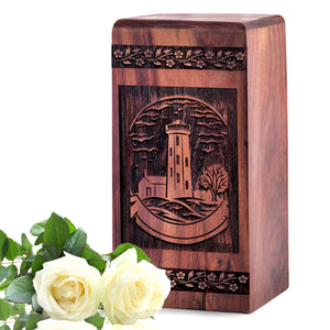 Handcrafted Wooden Lighthouse Urn for Ashes - Guiding Tribute
