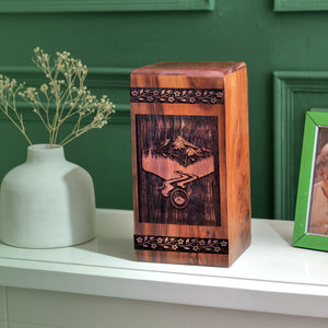 mountion Urn Size 14(H)x7.5(W)x7.5(L)Inches