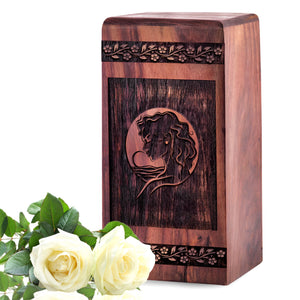 female s face Urn Size 5(H)x3(W)x3(L)Inches