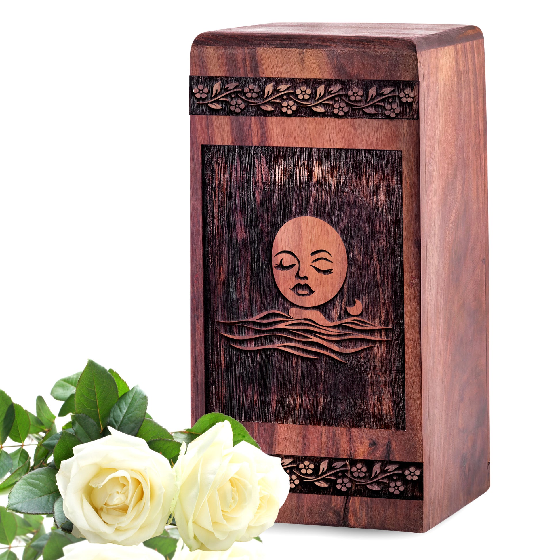female s face Urn Size 5 Inch 5”(H) x 3”(W) x 3”(L)