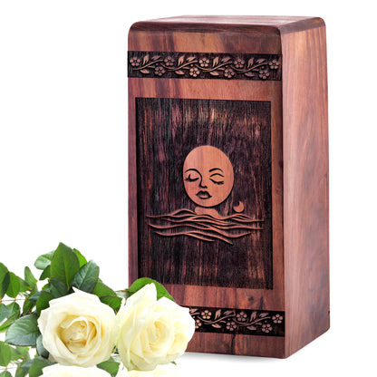female s face Urn Size 5 Inch 5”(H) x 3”(W) x 3”(L)