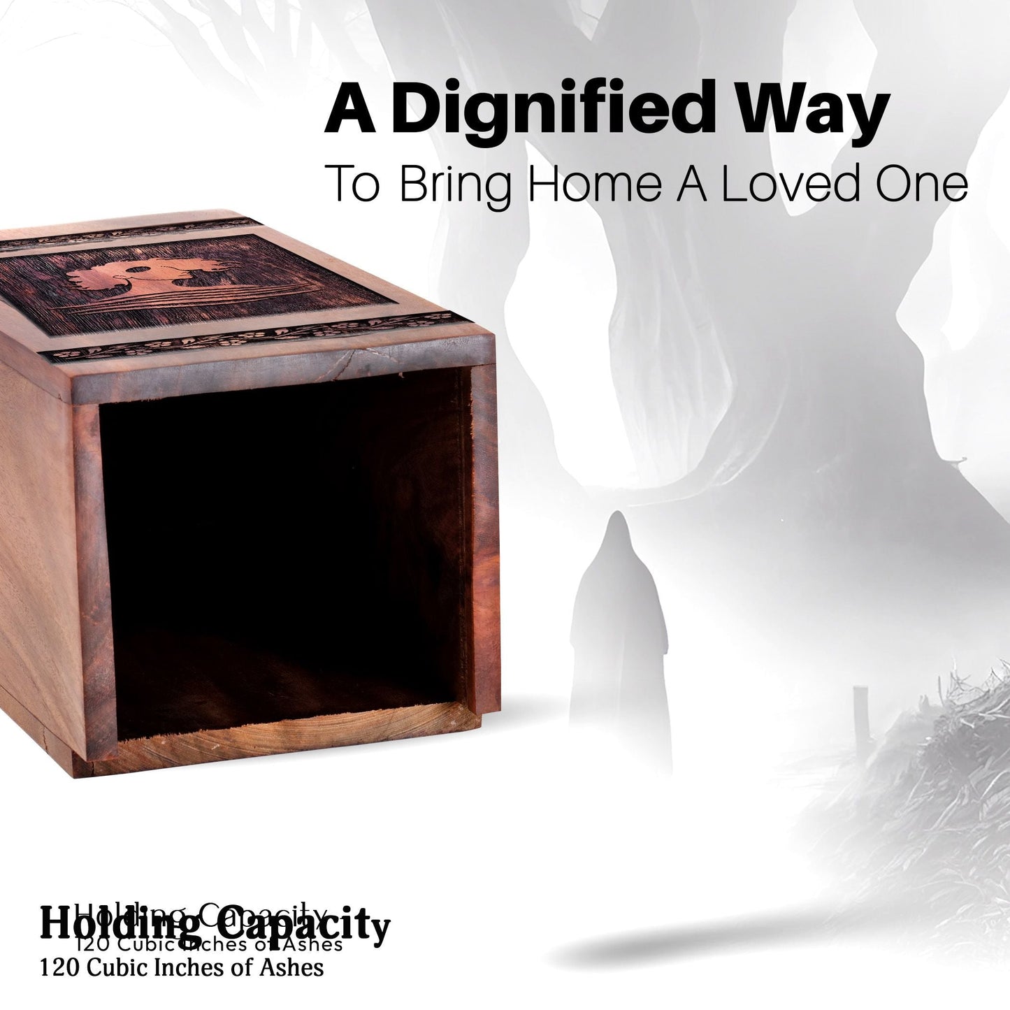 Unique Wooden Female Face Cremation Urn for Ashes large Urn