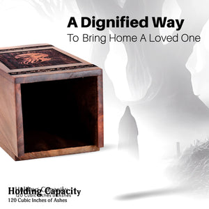 Handmade Wooden Female Face Urn for Ashes - Lasting Memorial