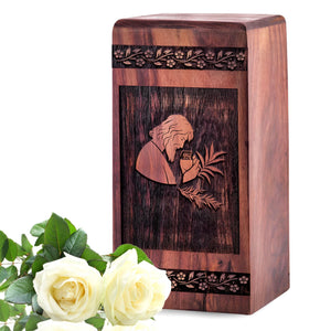 Handcrafted Wooden Jesus Urn for Ashes - Eternal Tribute