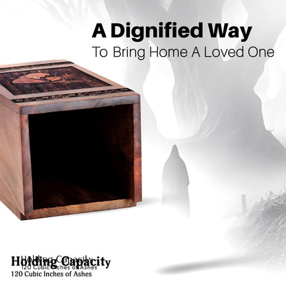 Handcrafted Wooden Jesus Urn for Ashes - Eternal Tribute