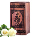 Wooden Jesus Urn Box for Ashes - Thoughtful Keepsake