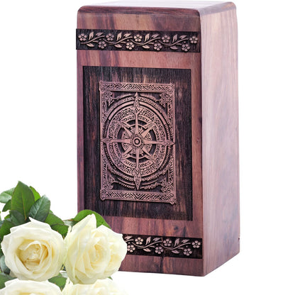 Wooden Logo Urn Box for Ashes - Thoughtful Keepsake