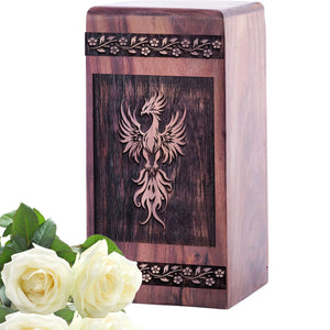 Wooden Phoenix Urn Box for Ashes - Thoughtful Keepsake