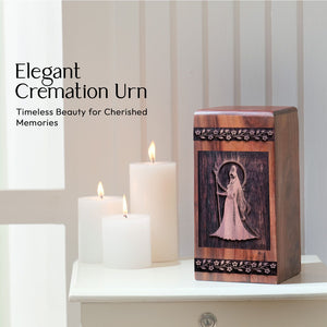 Unique Wooden Egyptian Cremation Urn for Ashes keepsake