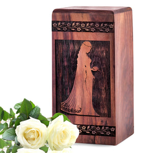 Handcrafted Wooden Egyptian Urn for Ashes - Lasting Memorial