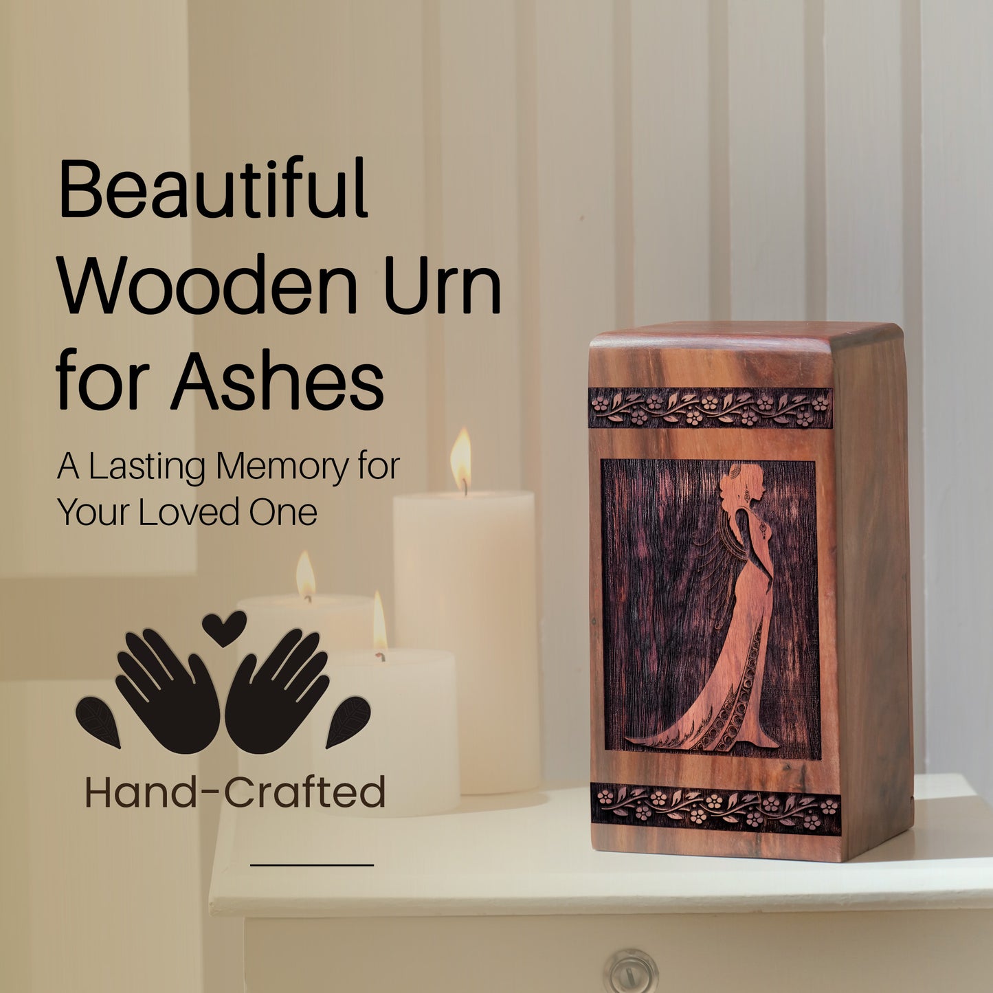 egyptian Urn Size 10 Inch 10”(H) x 5.5”(W) x 5.5”(L)