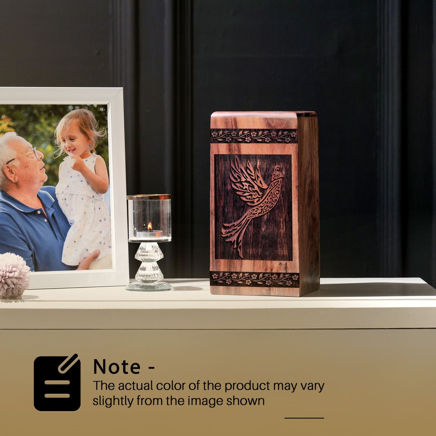 Unique Wooden Dove Cremation Urn for Ashes - Memorial Tribute