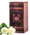 Handcrafted Wooden Crab Urn for Ashes - Lasting Memorial
