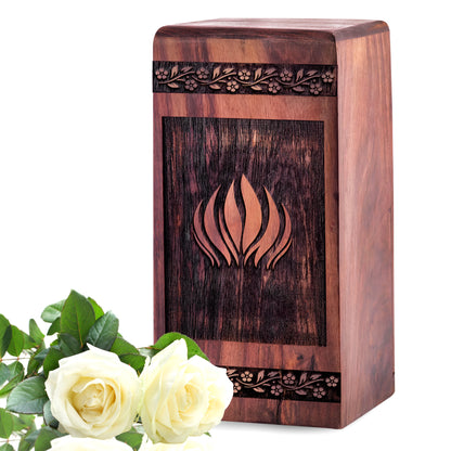 logo Urn Size 5 Inch 5”(H) x 3”(W) x 3”(L)